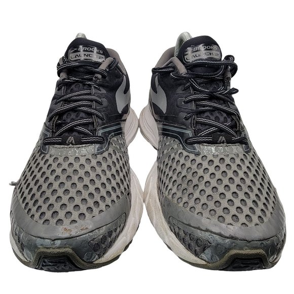 Brooks Launch 2 Mens 8 Running Training Shoes 1101881 D002 Gray Black - Picture 2 of 12